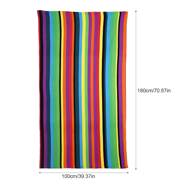 Stort, hurtigtørkende mikrofiber strandhåndkle (100x180cm) - Lett, fargerikt og svært absorberende