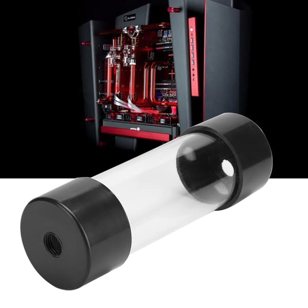 Cylindrisk Computer Vandkølingstank 150MM Transparent Design G1/4 Gevind