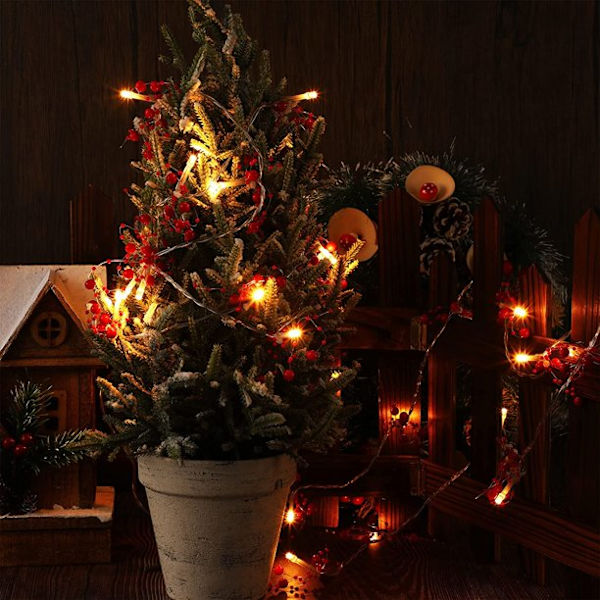 2,5 m Christmas Berry Beaded Garland String Light