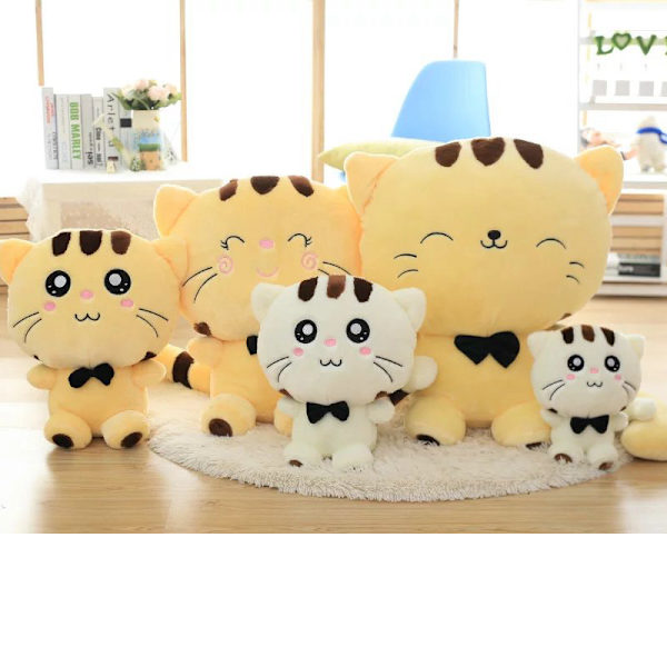 Big Face Cat Plyschleksaksdocka White tears eye 65cm