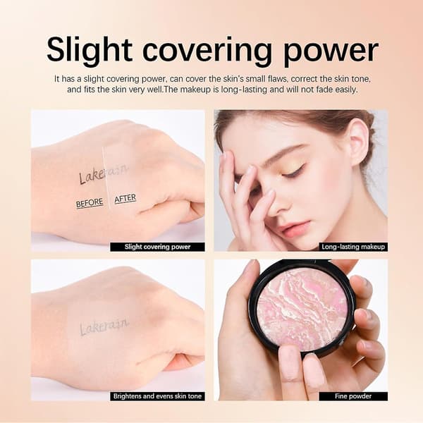 Bagte Matte Foundation Makeup Lysner, Dækkende Pudder Foundation Makeup Cover