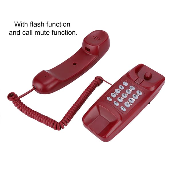 Röd Väggmontering för Fast Telefon Hotell och Hemmabruk