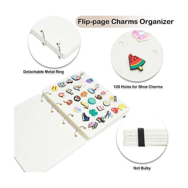 【DT】Sko Charms Display Holder til Crocs - Inkluderer ikke tilbehør White