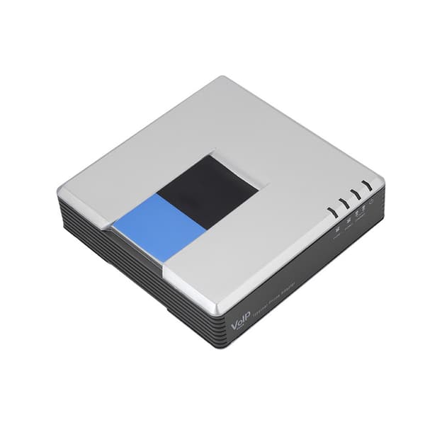 2 Port VoIP Gateway Adapter SIP RJ45 Kabel EU Plugg
