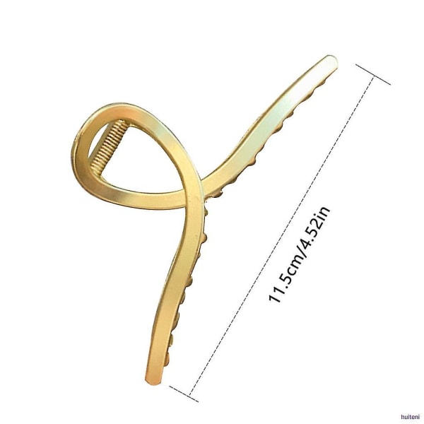 Hårklämma Alloy Hårnål Badande Hår Klo Dekoration Tillbehör Gold 11.5cm