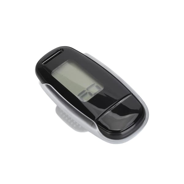 Stor LCD USB Genopladelig Skridttæller til Kvinder Mænd Børn Sort