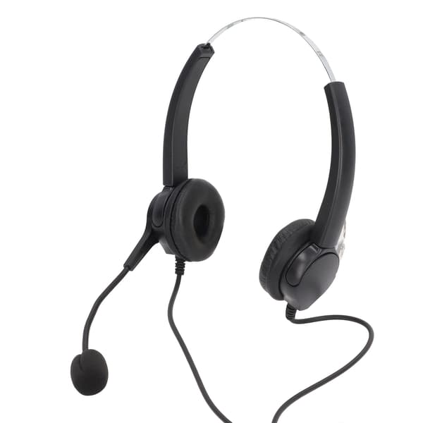 Kallesenter Headset Justerbart Kablet Støyreduserende RJ9 Grensesnitt Kundeservice Headset
