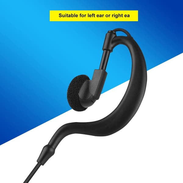 G-formad enkelstift 2,5 mm Walkie Talkie Headset 2-pack