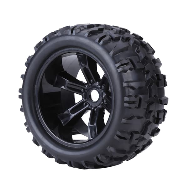 4 stk. gummihjul med plastnav for 1/8 RC lastebil