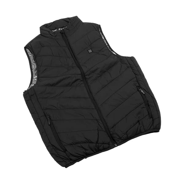 USB-lämmitty liivi - 3 tasoa, 4 aluetta, miehet/naiset, musta 4XL