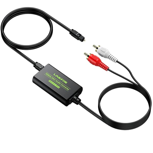 NÖRDIC 192kHz DAC Digital til Analog omformer SPDIF Toslink til Analog Stereo RCA L/R[dt] Black black
