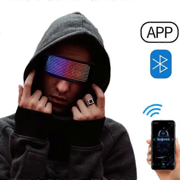Led-lasit Bluetooth-valolasit Futuristiset elektroniset visiirivalolasit
