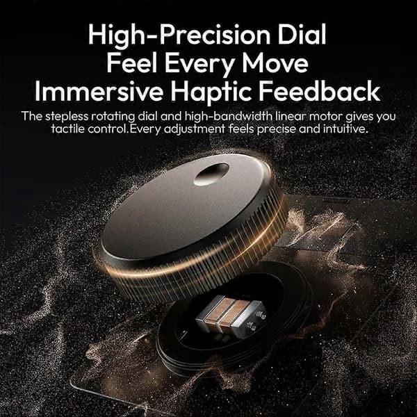 D100H Dial Creative Controller för Video- och Foto-redigering, Dial RGB-knappsatskontroller för Ljussystem Intelligent Studio Black