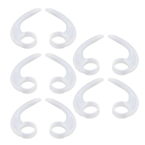 【DENGTU】10mm Silikone Erstatnings Ørekroge Fleksibel Øreprop Klips Erstatning Sort Black M