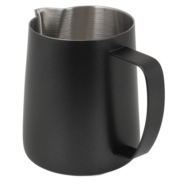Rustfrit stål 700 ml kaffe mælkeskummer kande sort latte art dampende kop
