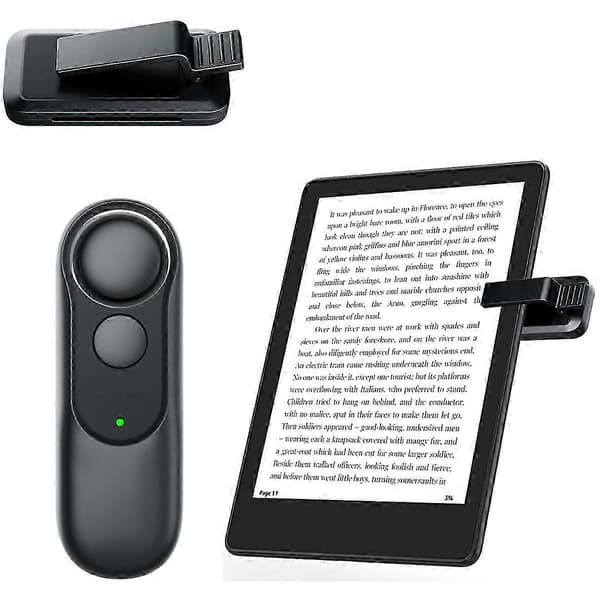[DT]Fjernkontroll Sidevender Bluetooth-kompatibel med Kindle Fjernkontroll Klikker Sidevender Fjernkontroll Ex