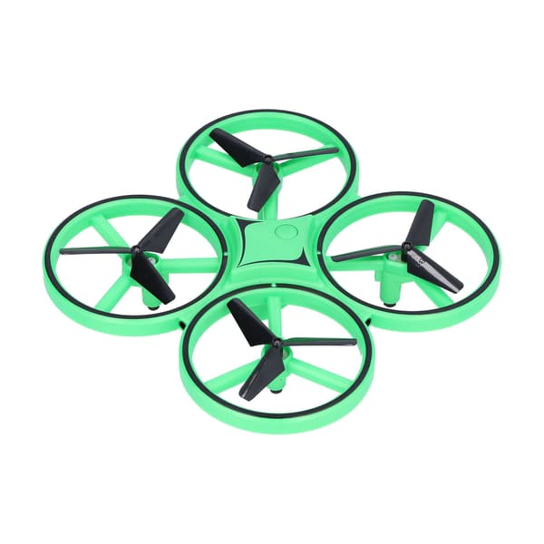 RC Mini Drone Gravity Sensor LED Light Quadcopter Barnleksak med Dubbel Fjärrkontroll WatchGreen