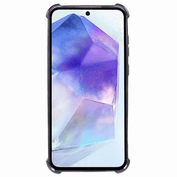 Til Samsung Galaxy A55 5G Telefoncover Gradient Glitter Hjerte Galvanisering TPU Bagcover Black