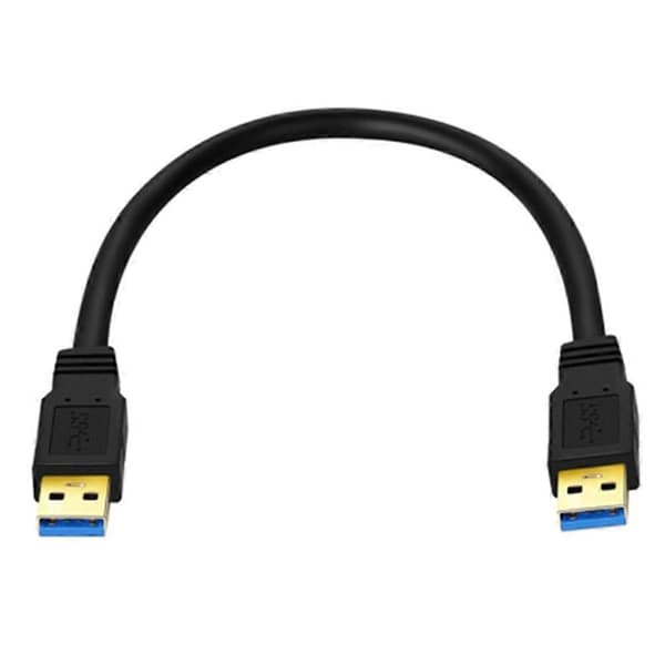 0,3 m USB 3.0 han til han mobil harddisk boks datakabel bærbar radiator forlængerledning, sort