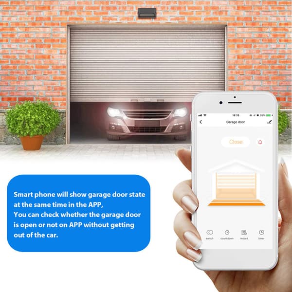 Smart Tuya WiFi-switch til garageportåbner med SmartLife APP-kontrol
