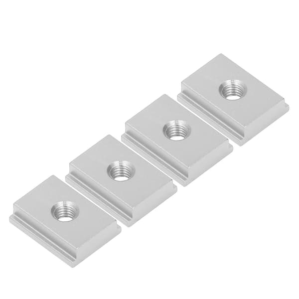 30-serien M8 T-typ mutter 4 glidskenor aluminiumlegering linjära rörelsedelar silver