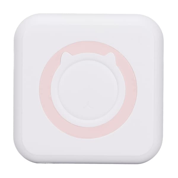 Bærbar Mini Printer 200DPI Trådløs Termisk Papir Intet Blæk Ergonomisk Design til Hjemmekontor Pink
