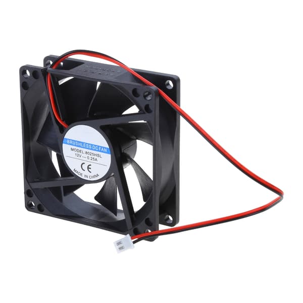 8025 til DC 12V 2-benet køleventilator 80mm lydløs CPU-ventilator til DC børsteløs med 20cm