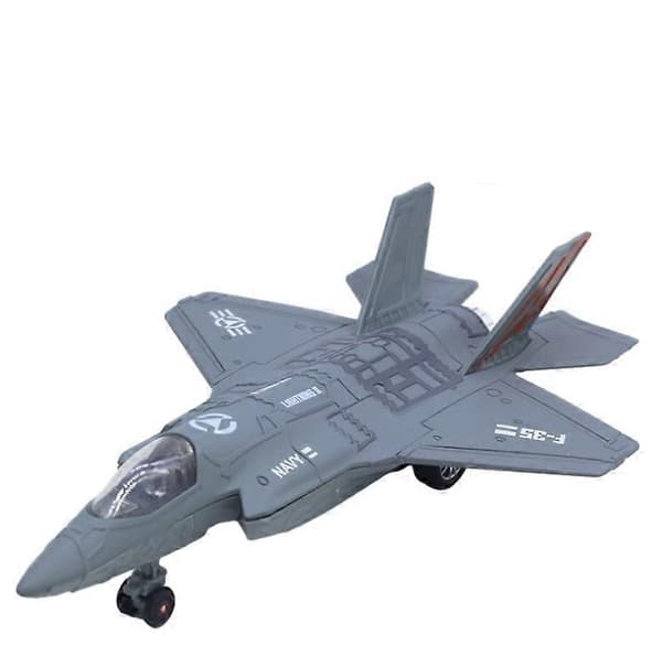 22CM Amerikansk F35 Alloy Fighter Simulation Flymodel Legetøjsbil light blue