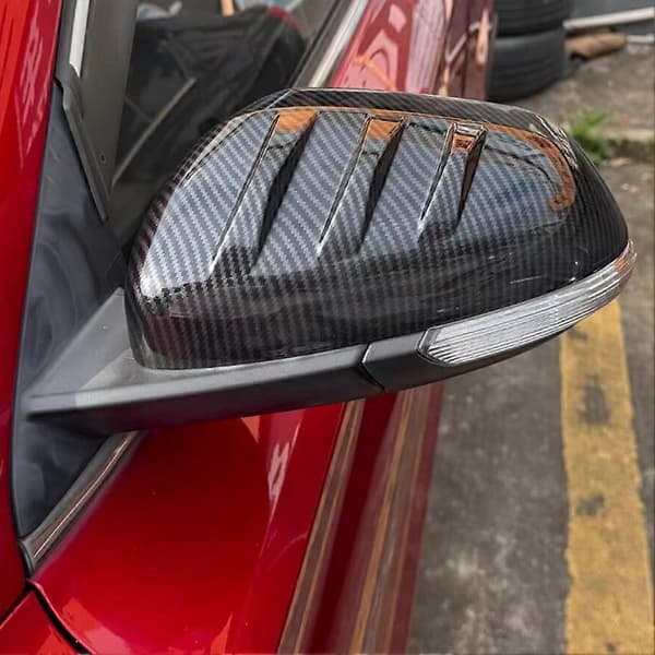 For MG ZS 2024 Bil Bakspeilhette Karbonfiber Mønster