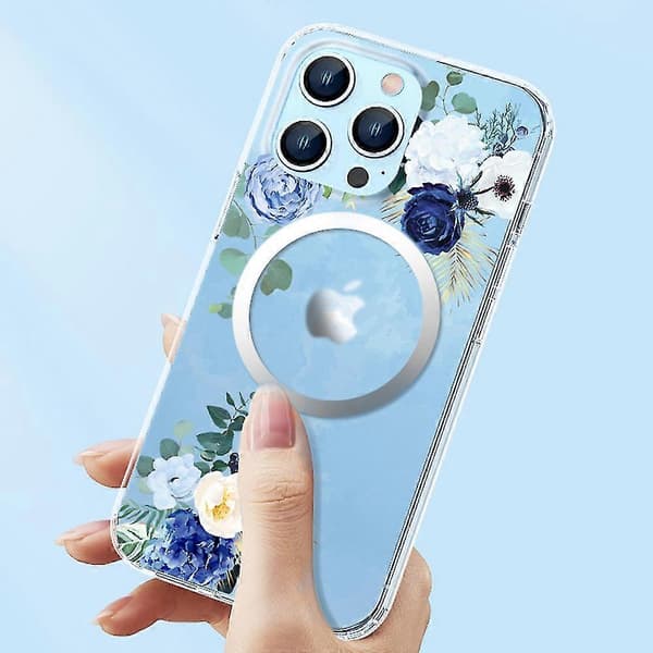 Til iPhone 15 Pro-deksel kompatibel med Magsafe matt telefondeksel Chrysanthemum