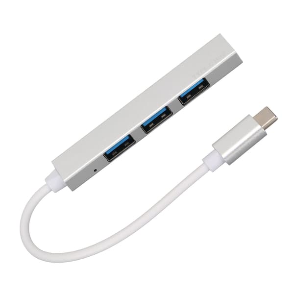 USB C Hub 4 i 1 Type C til USB 2.0 3.0 Mini Bærbar Sølv Dokkingstasjon Stasjonær Laptop
