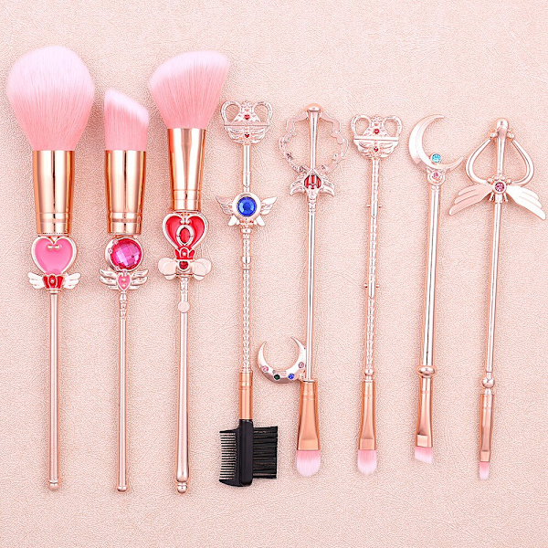 8 st set med söt rosa påse pink
