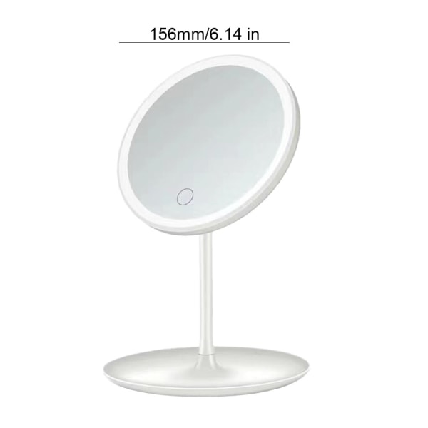 Led Makeup Mirror Touch Dimmer USB Spegel Vit Med 5x Spegel White With 5x Mirror