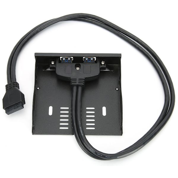 USB 3.0 Floppy Bay Frontpanel 19 Pin til 2 Port USB 3.0 Interface Hub