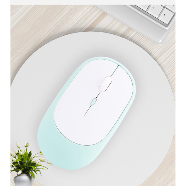 Bärbar uppladdningsbar trådlös tyst Bluetooth mus Blue