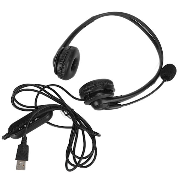 USB PC Telefon Salg Støjreducerende Stereo Binaural Ledningsført Håndfrit Headset