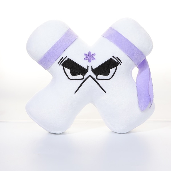20 cm Alphabet Lore plysch kudde docka LetterX