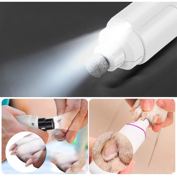 Elektrisk nageltrimmer för husdjur Kraftfull smärtfri tassvård
