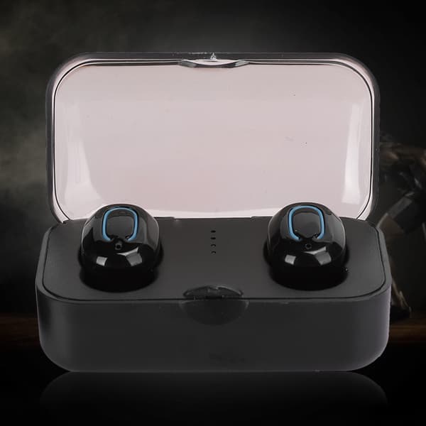 Trådløse Bluetooth-øretelefoner med opladningsetui, sort