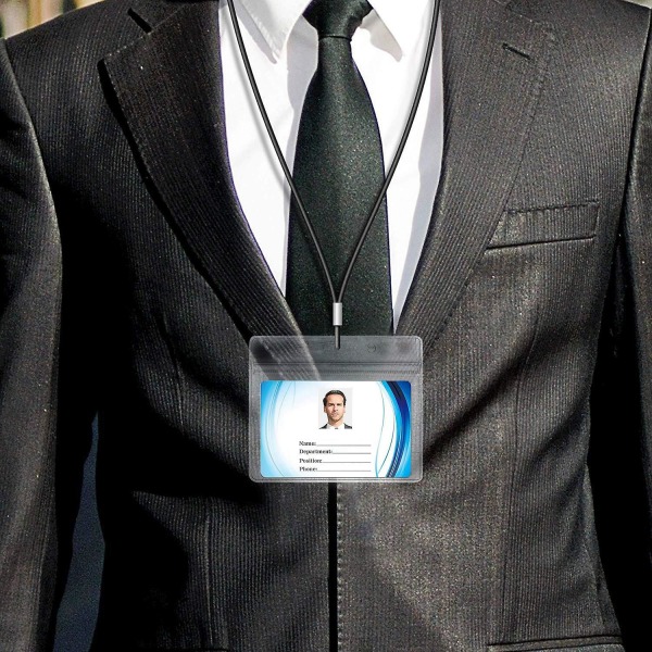 50 st Plastkorthållare, Transparent Badge ID-korthållare