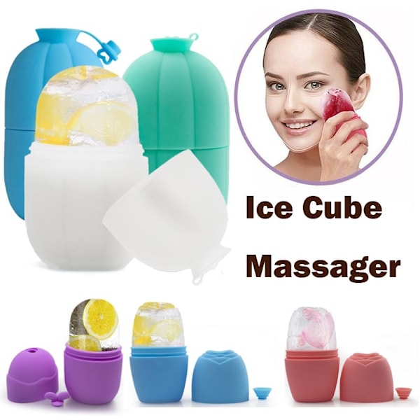 Silikon Massager Roller Krympa porer Hudvård Lyftverktyg Blue