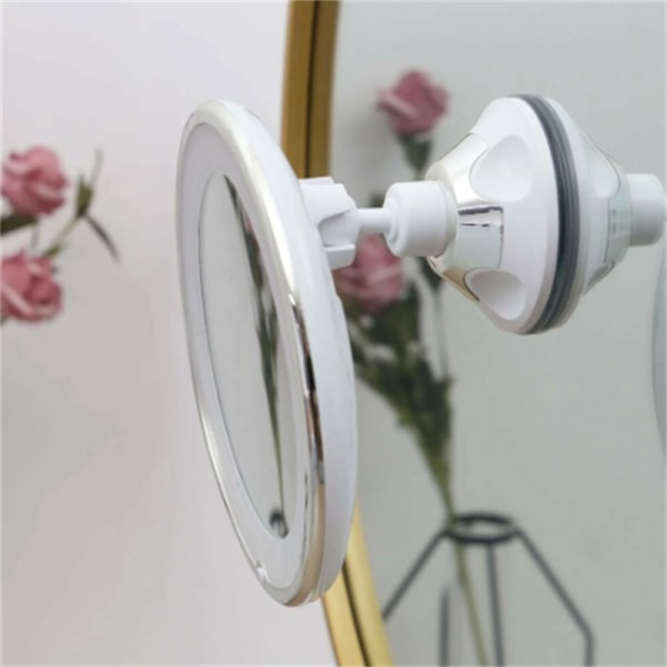 Sminkspegel 10x förstorande 14 led belyst spegel pekströmbrytare Touch Switch