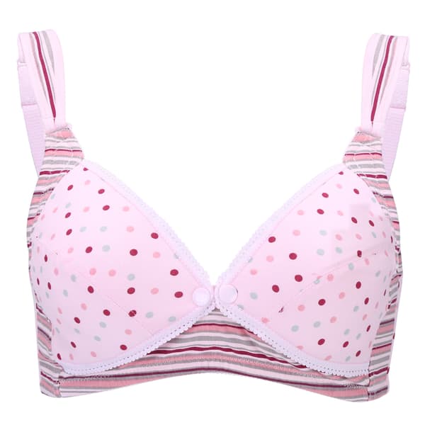 Amme BH i Bomuld med Frontåbning, Pink 36 80