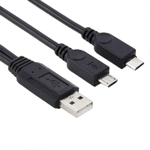 USB 2.0 han til 2 Micro USB han kabel, længde: ca. 30 cm