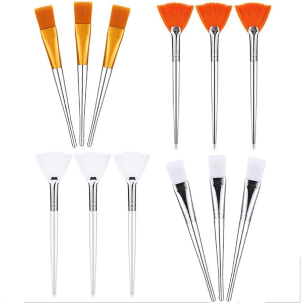 3/4 st Makeup Tools DIY Mask Brush Set Mjuk applikatorborste WT3