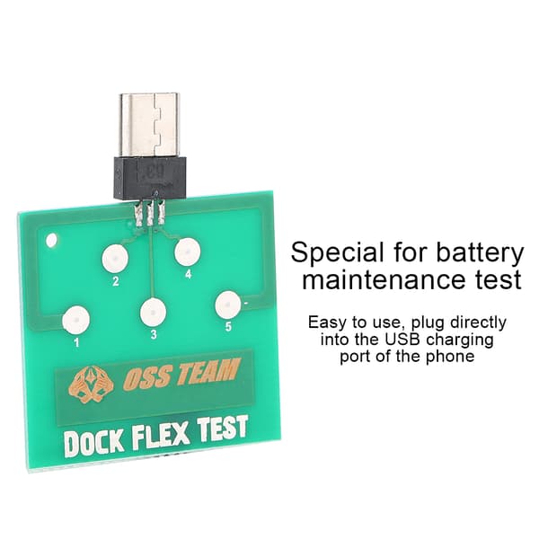 2 stk. Micro USB Test Board Opladningsdock Tester til Android Telefon Adskillelsesfri Detektion Hale Plug Batteri