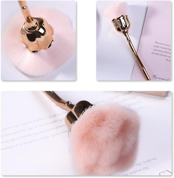 【DT】1 løs pudderbørste Blød makeupbørste Fluffy foundation makeup