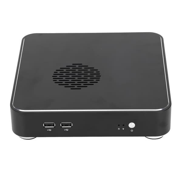 Mini HTPC Kabinet Sort Kompakt Desktop Computer Kabinet God Varmeafledning Hjemmevideo Computer