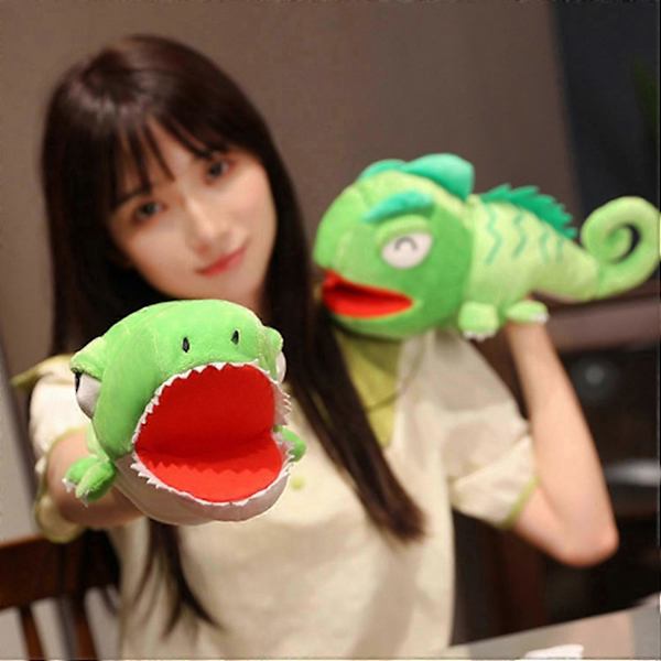 【DENGTU】Animal Hand Puppet Soft Cute Shark Whale Octopus Fish Plush Puppet Flexibility Training Interactive For 25-26 Black