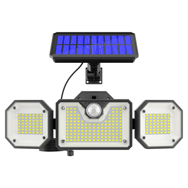 3 Heads solar ljus utomhus 226 LED